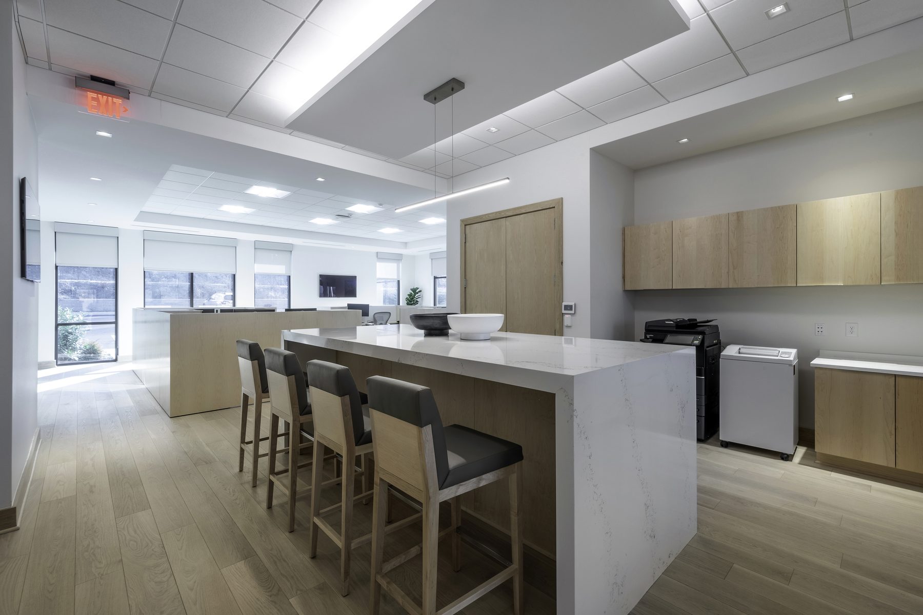 High-end office building exterior by Crescent Development Homes