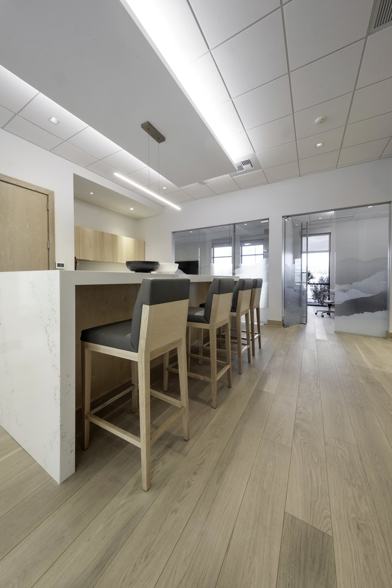 Office double-height interior