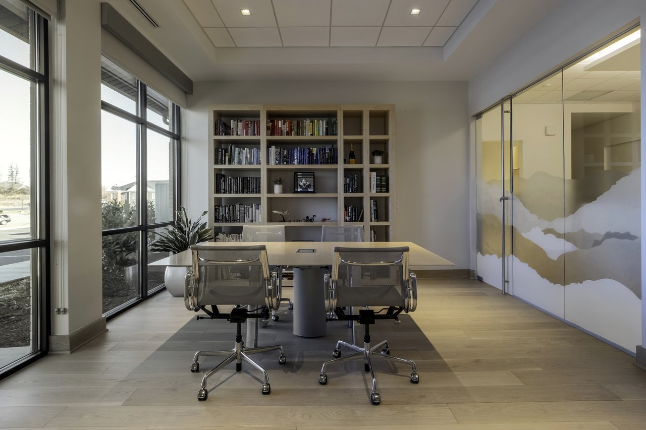 Office corridor with natural light