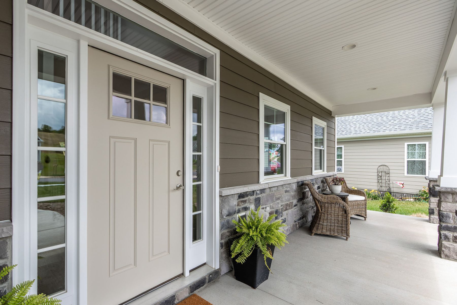 Custom home great room built by Crescent Development Homes